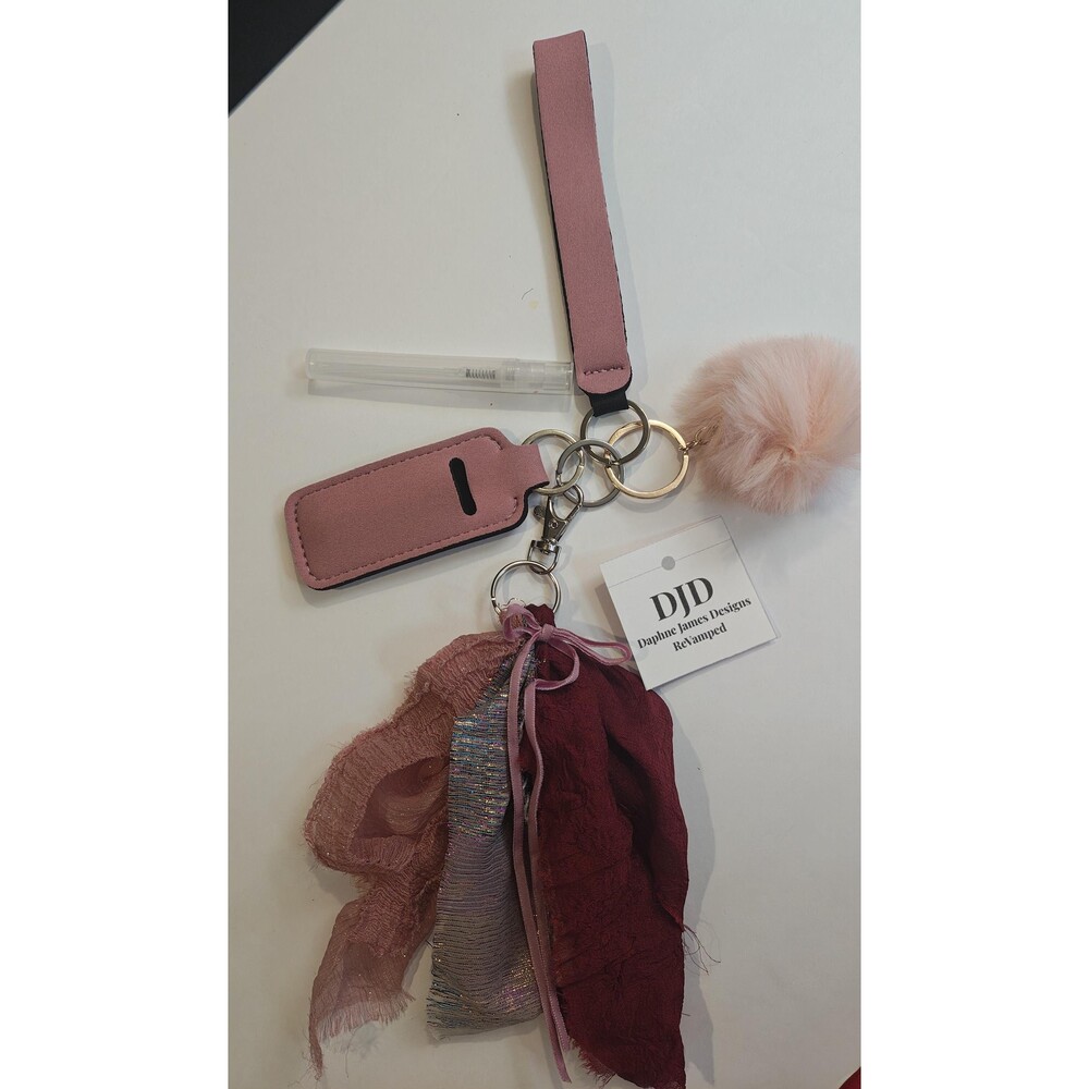 Burgundy Tassel Keychain